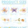 10 Pcs Decorative Hair Clips for Women Rhinestone Bobby Pins Butterfly Flower Hair Clip Handmade Metal Barrettes Glitter Crystal Hairpin Jewelry Accessory for Wedding(Fresh Style) view 3