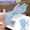 Sibba 3 Pair Bath Gloves for Shower Natural Loofah Exfoliating Wash Gloves for Body and Face, Dead Skin Remover, Double Sided Microfibre Shower Body Gloves for Adults and Kids view 2