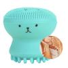 Face Cleansing Brush, Silicone Handheld Scrubber Exfoliating Grease Removal Massage Jellyfish Octopus Shaped Face Wash Brush for Women Deep Pore Cleansing(Green) view 1
