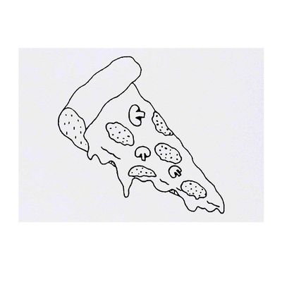 Azeeda 'Pizza Slice' Temporary Tattoo - Water Resistant, Skin-Safe, Non-Toxic Transfer (TO00032095)