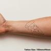 Azeeda 'Pizza Slice' Temporary Tattoo - Water Resistant, Skin-Safe, Non-Toxic Transfer (TO00032095) view 2
