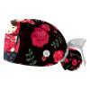 2 Pack Russia Doll Roses Adjustable Working Cap with Button,Women Cotton Working Hat Sweatband,Ponytail Pouch Tie Back Hats view 1