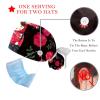2 Pack Russia Doll Roses Adjustable Working Cap with Button,Women Cotton Working Hat Sweatband,Ponytail Pouch Tie Back Hats view 3