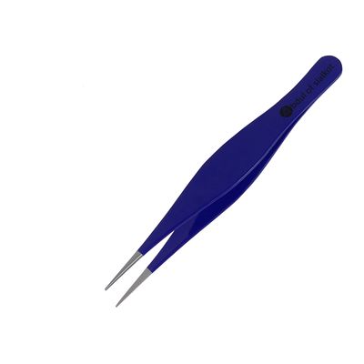 Abdul of Sialkot Pointed Tweezers,Needle Nose Tip, Sharp Precision Ingrown Hair, Surgical Pointed for Blackheads & Splinters/Best Tweezers for Eyebrows (Blue)
