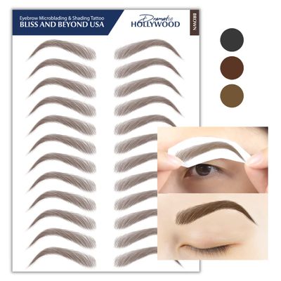Bliss and Beyond USA | Microblading & Shading Tattoo | A combination of hair stoke and powdered brows | Non-toxic | Vegan friendly (Dramatic Hollywood, Brown)