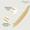 French Amie Narrow Oblong Small 2 1/4" Celluloid Acetate Set of 2 Side Slide In Hair Clip Barrettes with Tige Boule Clasp for Girls and Women, Made in France (Solid Beige) view 3