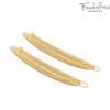 French Amie Narrow Oblong Small 2 1/4" Celluloid Acetate Set of 2 Side Slide In Hair Clip Barrettes with Tige Boule Clasp for Girls and Women, Made in France (Solid Beige) view 4