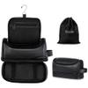 Elviros Toiletry Bag for Mens PU Leather Travel Organizer Kit with Hanging hook, Large Water-resistant Toiletries Bathroom Shaving Bags(Extra Large, Black) view 1