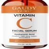 100% PURE VITAMIN C SERUM FOR FACE, Anti Aging Serum with Hyaluronic Acid, Vitamin E, MSM, Hydrating Serum for Dark Spots, Fine Lines, Wrinkles, Organic Vegan Ingredients - DOUBLE SIZED (2 OZ) view 1
