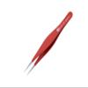 Abdul of Sialkot Pointed Tweezers,Needle Nose Tip, Sharp Precision Ingrown Hair, Surgical Pointed for Blackheads & Splinters/Best Tweezers for Eyebrows (Red) view 1