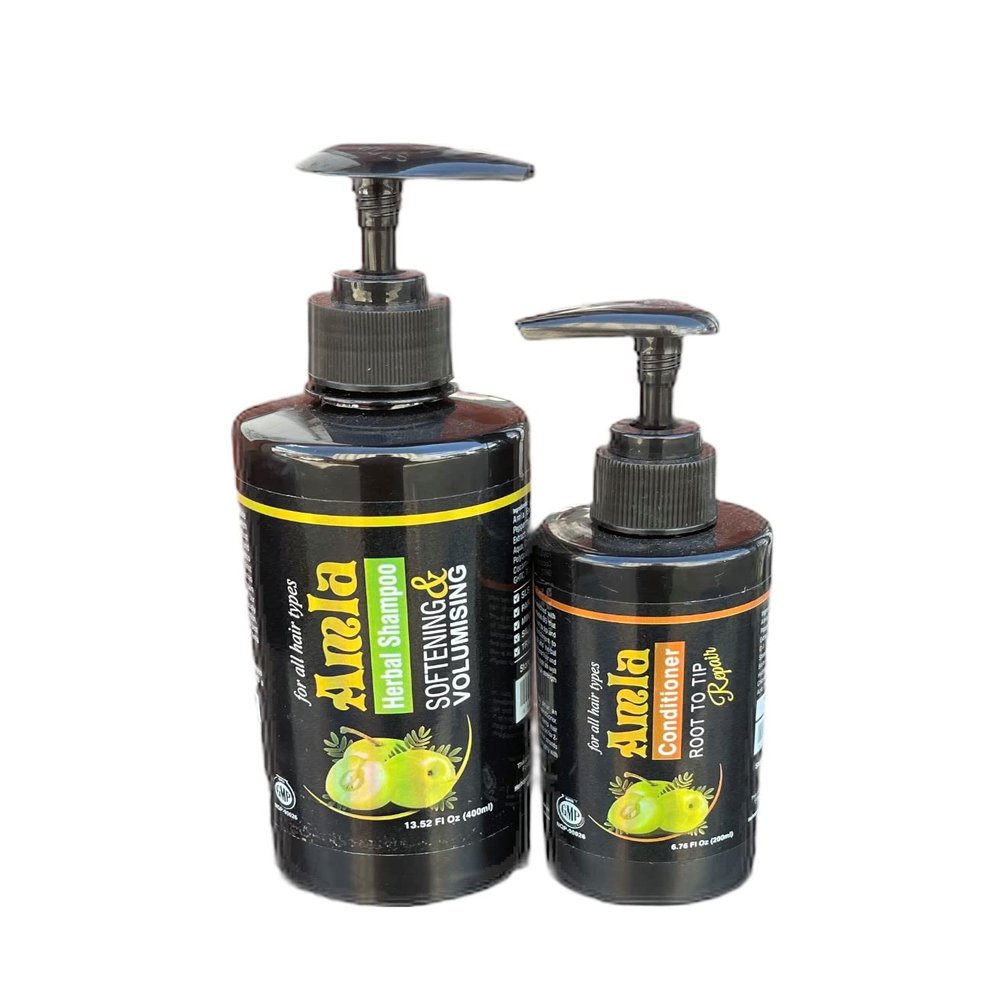 Amla Herbal Shampoo and Conditioner Combo Pack for Softening, Volumizing, Nurturing by Herboganic