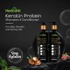 Herbishh Keratin Shampoo and Conditioner Set - Hydrating Shampoo & Nourishing Conditioner for Dry Damaged Hair - Sulfate Free - Plant Based - Set of 2 view 2