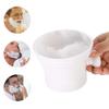 Brrnoo Shaving Bowl, Shaving Soap Bowl For Men Heat Insulation Smooth Shaving Bowl, Mug with Knob Handle, ABS Shaving Soap Bowl Foam Shaving Soap Cream Bowl (White) view 2