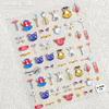New Cartoon Anime Princess Moon Hare Nail Sticker Decals 5D Embossed(2 Sheets) + 3D Diamond Nail Art Accessories(4 Pcs) view 3