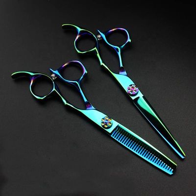 Professional Hair Cutting Shears, 6 Inch Japan Stainless Steel Professional Dresser Scissor Barber Scissors Hair Cutting (Color : Set)