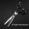 Professional Hair Cutting Shears, 6 Inch Silver Japanese Stainless Steel Thinning Cutting Barber Hair Cutter Hairdressing Scissor (Color : Set) view 3
