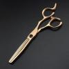 Professional Hair Cutting Shears, 6 Inch Rose Gold Hair Salon Cutting Thinning Shears 440 Stainless Steel Barber Scissors (Color : Set) view 4