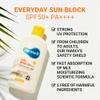 Derma B Everyday Sun Block Large Size Sunscreen SPF50+ PA++++ 6.71 Fl Oz, 200ml Fast-Absorbing Lightweight SPF Moisturizer, Facial Body Non-Sticky for Dewy Skin, Korean Protection Lotion view 3