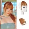 BARSDAR Real Human Hair Clip in Bangs - 100% Human Hair Clip in Bangs for Women - Auburn Wispy Bangs Extensions Fringe with Temples Dyeable Real Hair Bangs Hairpieces - Auburn view 1