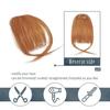 BARSDAR Real Human Hair Clip in Bangs - 100% Human Hair Clip in Bangs for Women - Auburn Wispy Bangs Extensions Fringe with Temples Dyeable Real Hair Bangs Hairpieces - Auburn view 3