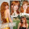 BARSDAR Real Human Hair Clip in Bangs - 100% Human Hair Clip in Bangs for Women - Auburn Wispy Bangs Extensions Fringe with Temples Dyeable Real Hair Bangs Hairpieces - Auburn view 4