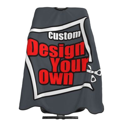 Custom Barber Cape Personalized Your Text Photos Logo DIY Professional Hair Cutting Capes Salon Cape For Men Women Home Barbershop Salon (55"W X 66"L)