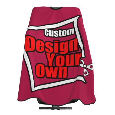 Custom Barber Cape Haircut Cape,Hairdressing Apron,Add Your Own Text Photo Salon Cutting Hair Gown Haircut Kit For Men Women (55" W X 66" L)