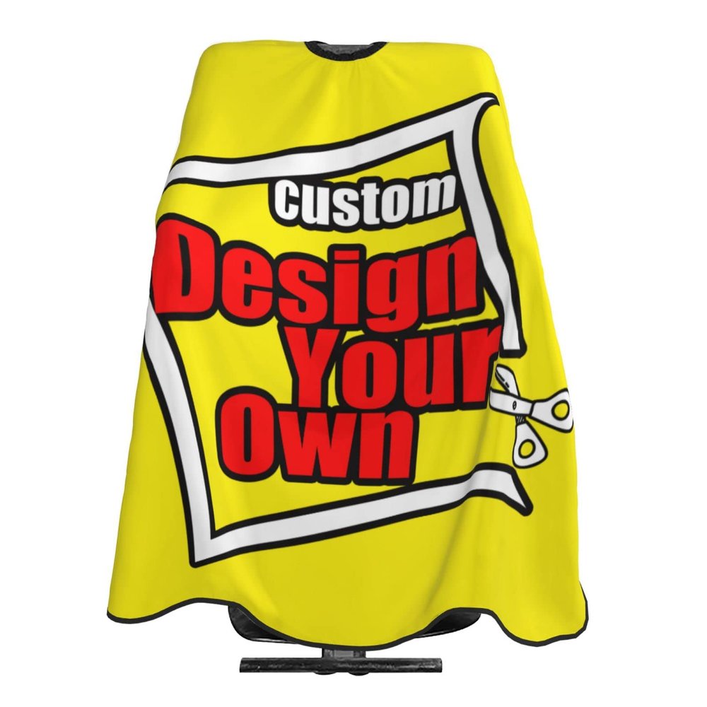 Custom Photo Haircut Kit By Your Own Design/Text/Photo,Professional Hair Cutting Capes For Coloring,Hairdressing,Perming,Cutting Or DIY Hairstyles At Home