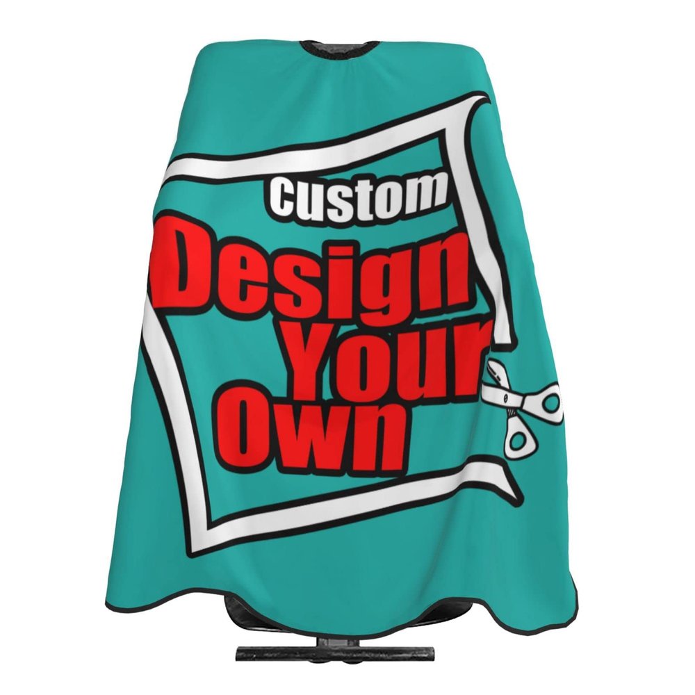 Customized Barber Cape,Personalized Salon Apron,Add Your Own Picture Haircut Kit Barber Hairdressing Cape For Salon/DIY Hairstyles At Home