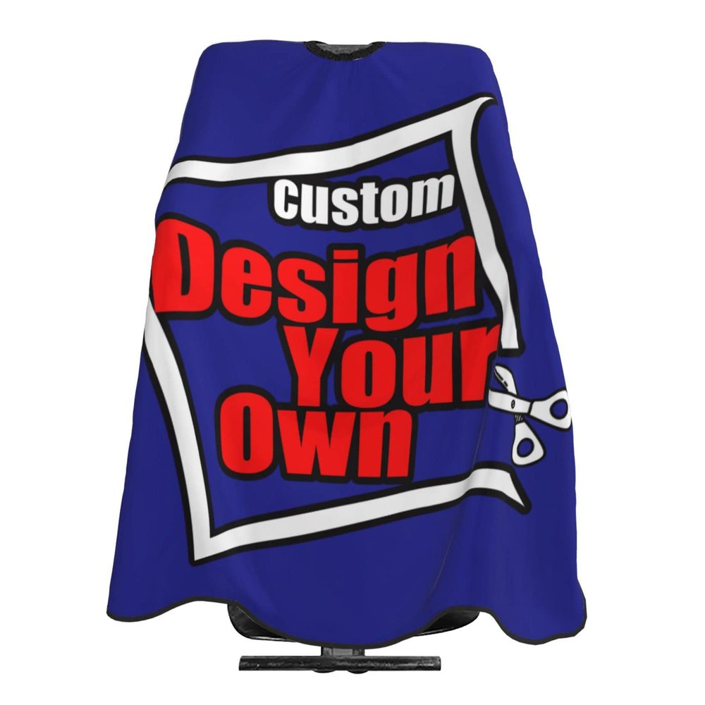 Custom Barber Cape,Personalized Salon Apron,Add Your Own Picture Haircut Kit Barber Hairdressing Cape For Salon/DIY Hairstyles At Home
