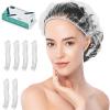 Disposable Shower Caps - 100PCS Shower Cap Tobvory Waterproof Plastic Shower Cap For Women Men For Hair - Extra Elastic Large Shower Caps For Bath, Hair Treatment, Conditioning In Home Hotel Travel view 1