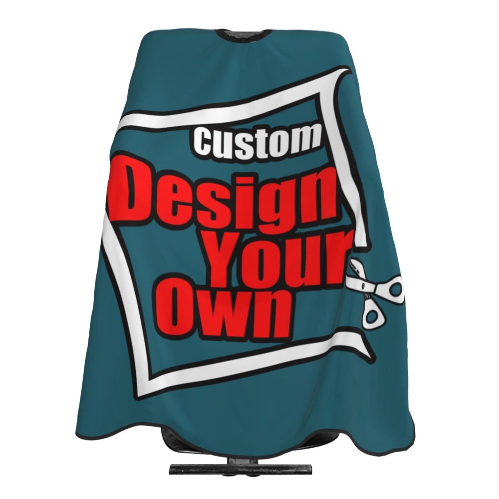 Custom Personalized Barber Cape Design Salon Apron,Add Your Text Logo Photo Adjustable Hair Cutting Cape For Adult Men Women(55 X 60 Inch)