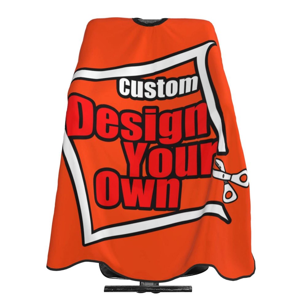 Customized Children Barber Cape,Personalized Haircut Kit,Add Your Text Image Logo Salon Cape Barber Shawl For Boy Girl Home Barbershop Salon