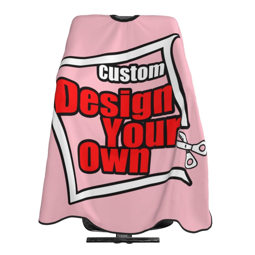 SCOCICI Customized Barber Cape Haircut Cape,Hairdressing Apron,Add Your Own Text Photo Salon Cutting Hair Gown Haircut Kit For Men Women (55" W X 66" L)