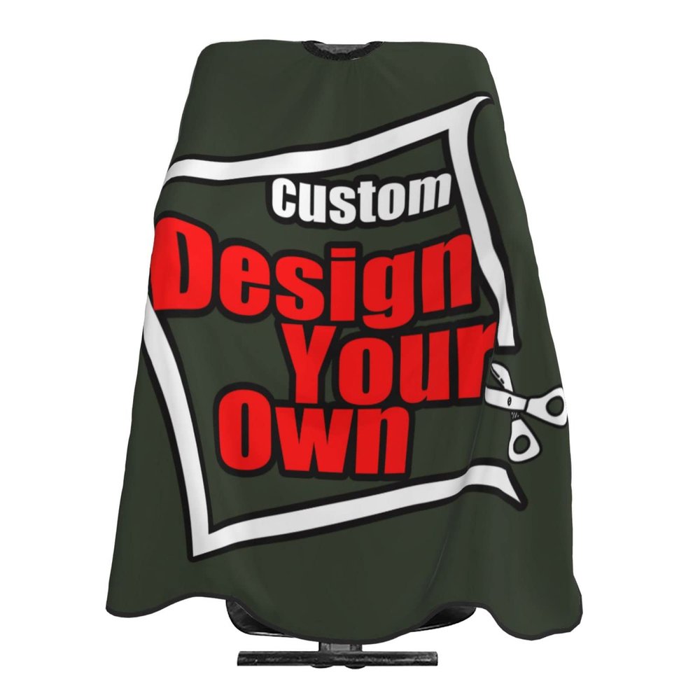 SCOCICI Customized Personalized Barber Cape Design Salon Apron,Add Your Text Logo Photo Adjustable Hair Cutting Cape For Adult Men Women(55 X 60 Inch)