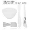 DIY Mask Tool Set, 4pcs Face Mask Bowl Set Mask Mixing Tool Measuring Spoon Spatula Silicone Brush Skin Mask Applicator for Women Man Facemask Mixing Bowl Set Face Mask Mixing Kit view 2