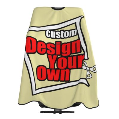 Customized Barber Cape Personalized Your Text Photos Logo DIY Professional Hair Cutting Capes Salon Cape For Men Women Home Barbershop Salon (55"W X 66"L)
