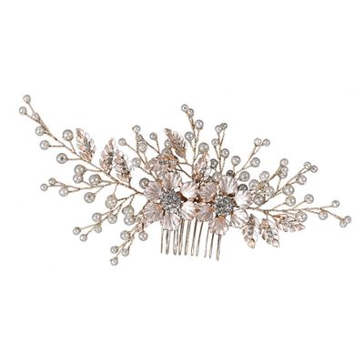 FOMIYES Wedding Floral Hair Comb Accessory for Bride Handmade Hairpiece Elegant Headpiece for Special Occasions for Weddings Parties and Celebrations