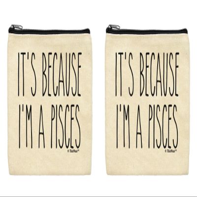 ThisWear Pisces Horoscope Gifts For Men It's Because I'm A Pisces 2-Pack Cosmetic Accessory Bags