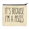 ThisWear Pisces Horoscope Gifts For Men It's Because I'm A Pisces 2-Pack Cosmetic Accessory Bags view 4
