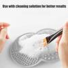 Silicone Makeup Brush & Sponge Cleaner - Cosmetic Brush Cleaning Mat, Suitable for Powder Puff (Gray) view 3