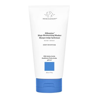Drunk Elephant Silkamino Mega-Moisturizing Masker - 210 ml/7 fl oz - Silk Amino Acids - Clean Clinical - Sulfate-Free - Cruelty-Free - Dermatologist-Tested - Free of Essential Oils, Silicones, and SLS