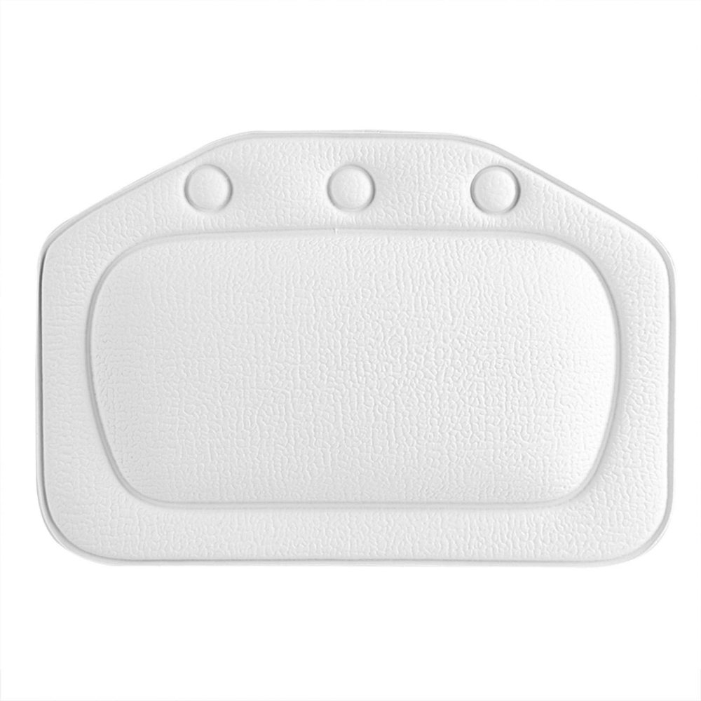 Bathtub Pillow, Soft Foam Padded Spa Bath Pillow, Ergonomic Bath Pillows for Neck Back Shoulder Support Cushion (White)