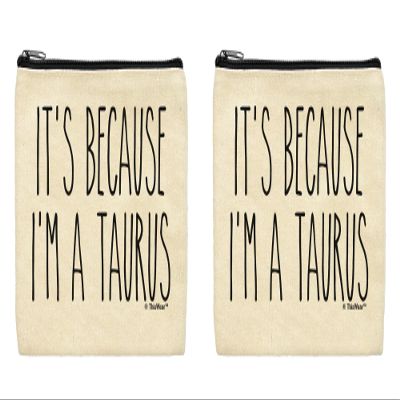 Taurus Astrology Gift For Men It's Because I'm A Taurus 2-Pack Cosmetic Accessory Bags