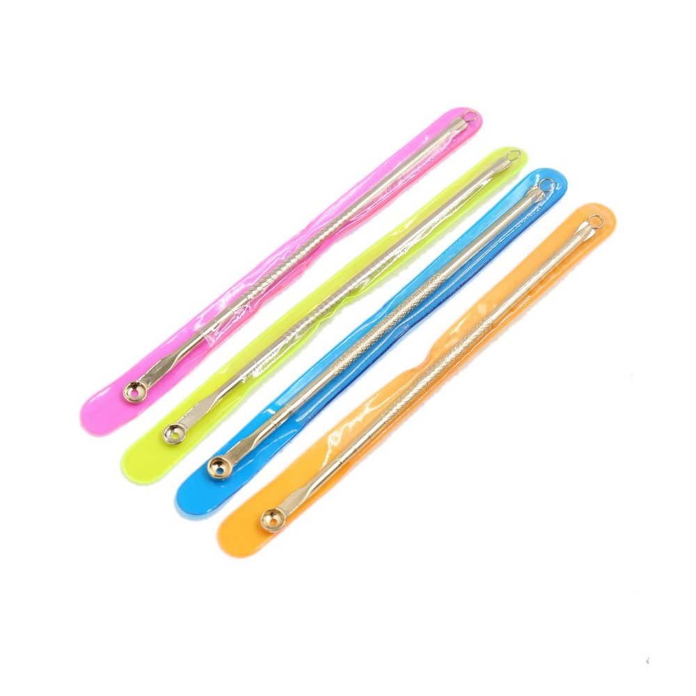 Ruilogod 4pcs Gold Tone Facial Blemish Pimple Acne Blackhead Removal pin Clean Tool (id: 9ee 3c3 8ff 4ad f9c