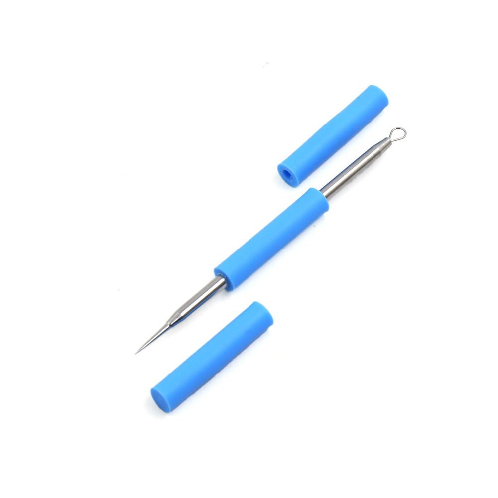 Ruilogod Blackhead Acne Pimple Blemish Zit Remover Extraction pin Tool w Rubber Coated Cover (id: 98a 36f 1ae 730 19b