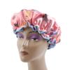 Ruilogod Pink Polyester Dual Layer Waterproof Elastic Shower Bath Salon Hair Cap Hat (id: 96c 009 140 bcd 6d5 view 1