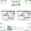 6 Pack Mother of the Bride Gifts Mother of the Groom Gifts Set Includes 2 Leaves Cosmetic Bag 2 Makeup Mirror 2 Mom Handkerchief for Women Wedding Engagement Proposal Bridal Shower view 2