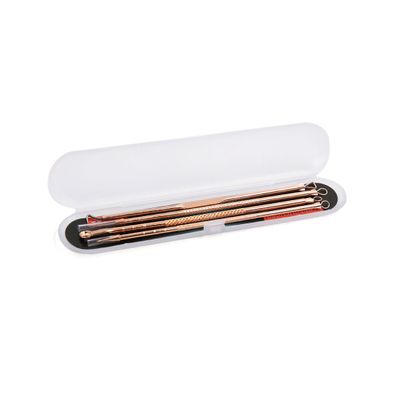 Ruilogod 4 Pcs Bronze Tone Blackhead Acne Pimple Blemish Zit Remover Extraction Eliminator pins Tool (id: 437 86e 1ee a94 0f8