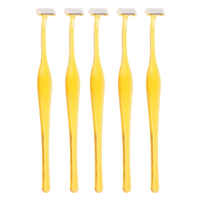 Beavorty 5Pcs Eyebrow Razor Trimmer Disposable Facial Hair Shaper Remover Facial Shaving Tool Precision Cover for Men Women Random Color